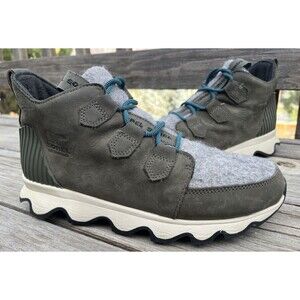 Sorel Kinetic Caribou Women's 9.5 Waterproof Lace Up Winter Ankle Boots NL3767